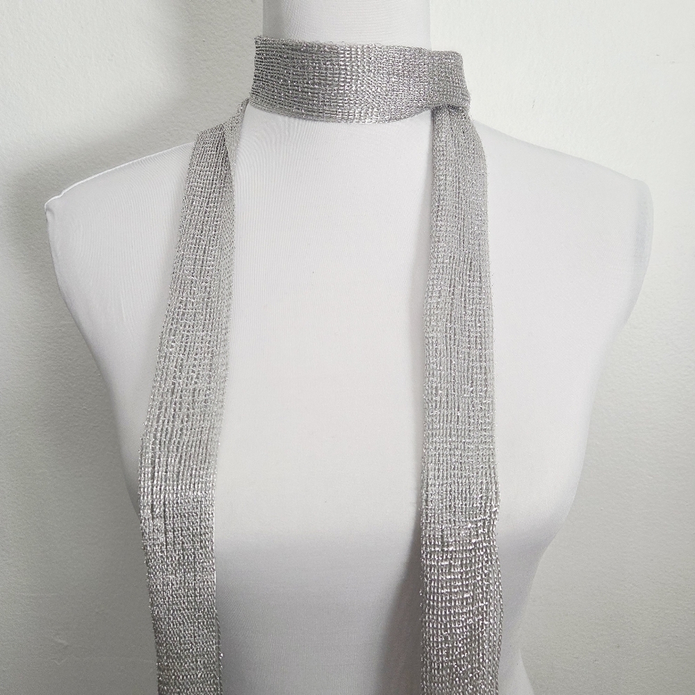 Wrap around silver scarf - Picture 3 of 5